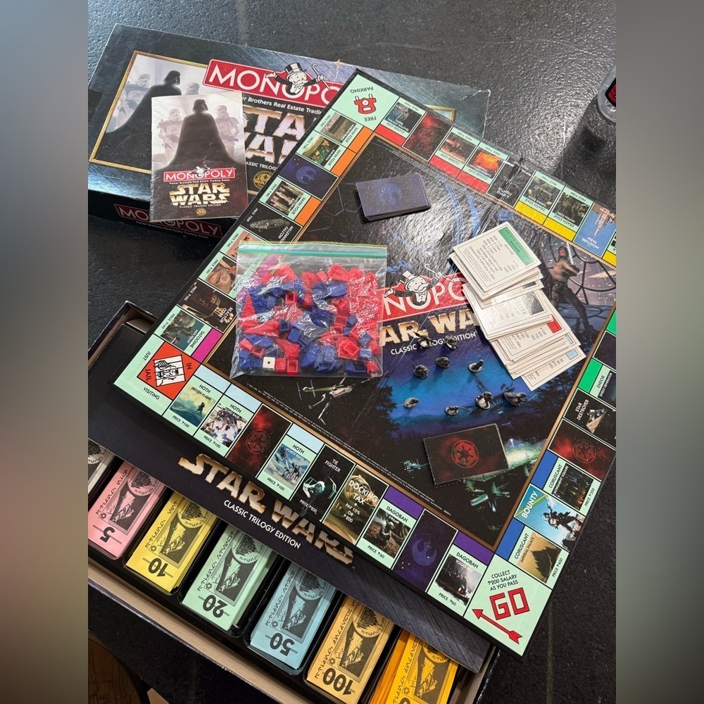 1997 Hasbro Monopoly: Star Wars Classic Trilogy Edition – Complete